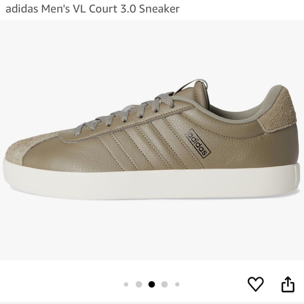 Adidas Men’s VL Court 3.0 Sneakers sz 7 clay/clay/core black